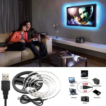 

Light 60 Lamp Beads TV Back Lighting 1M LED Light Strip Fashion 2835 5V Durable RGB USB USB Light Strip Non-Waterproof Flexible