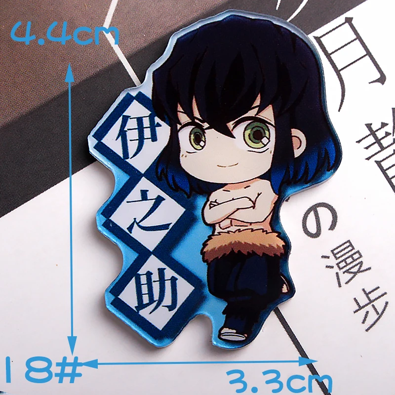 1 шт. Kimetsu no Yaiba мультфильм герой значки на одежду акриловые значки Kawaii значки на рюкзак булавка брошь значок y10 - Цвет: Y10-18