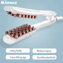 Новейшие волосы флуффер кудрявые волосы Расческа Супер турмалин керамический щипцы для завивки волос утюжок выпрямитель для волос для женщин и мужчин