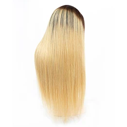 T1B/27 TODAY ONLY Brazilian Straight Lace Front Human Hair Wigs For Black Women 613 Blonde Lace Front Wig Short Human Hair Wig Remy13x4 - Цвет: T1B/27