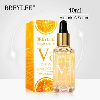 

BREYLEE Vitamin C Facial Serum 40ML Whitening Dark Spot Moisturizer Repair Face Cream Skin Care Anti-Aging Ageless Beauty Makeup