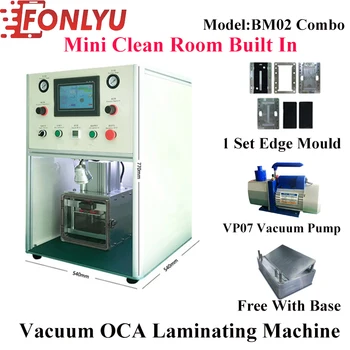 

LCD Front Glass Screen OCA Vacuum Laminating Machine With Built In Clean Room For Iphone Samsung YMJ For Automatic Laminating