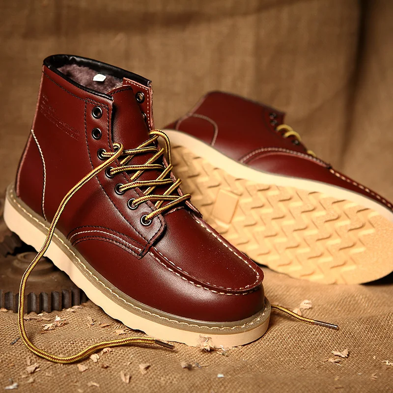 

Martin Boots Men's Summer Short Boots Hight-top Men Desert Boots Cowhide Mid-top MEN'S SHOES Spring Fashion