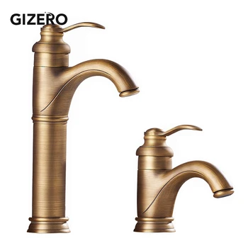 Rubinetto in ottone miscelatore per lavabo bagno antico rubinetto per acqua calda e fredda maniglia singola miscelatore per lavabo montato su piattaforma ZR243 1