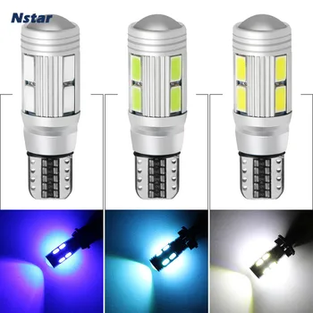 

Nstar 1pc T10 5730 10 SMD Auto LED Lights Car License Plate Brake Clearance Turn Lamp Accessories Car Styling For Fiesta 025