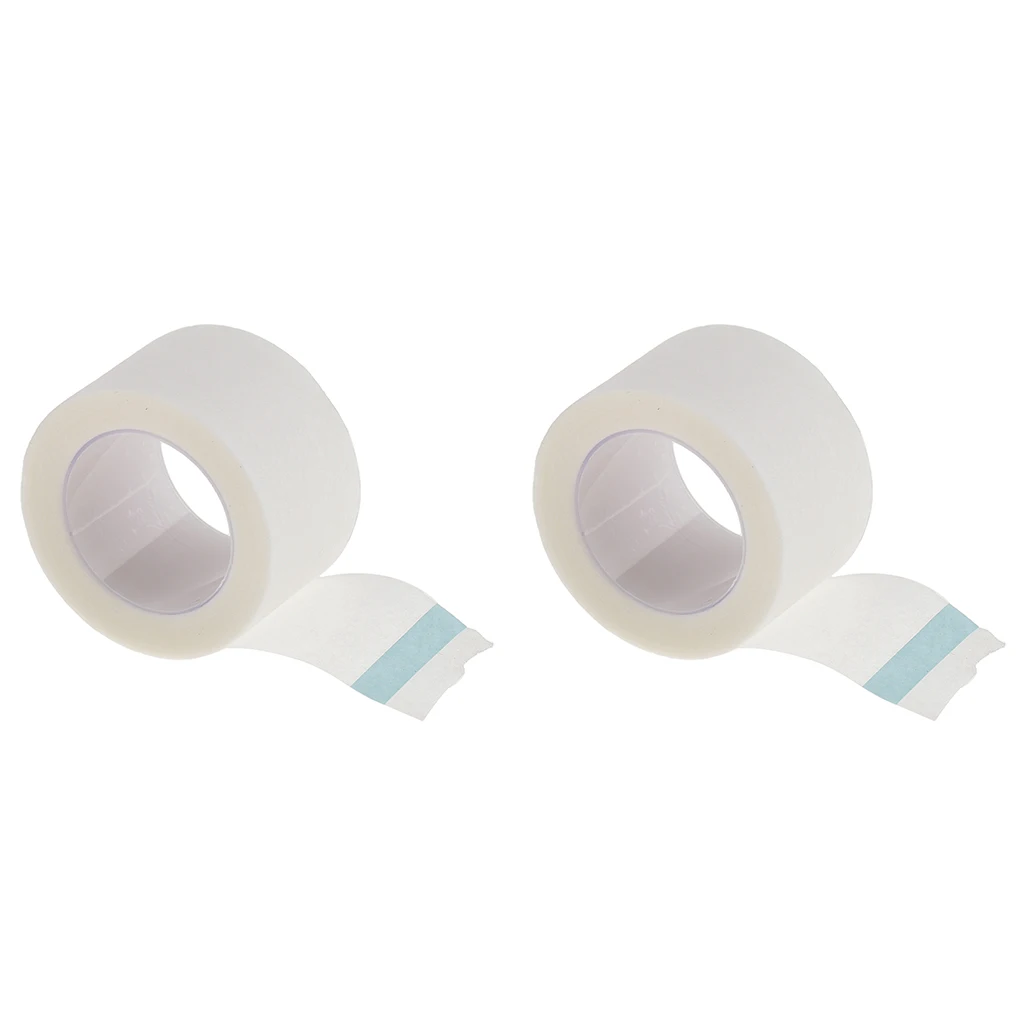 2 Rolls Non-woven Fabric Adhesive Lashes Tape For Eyelash Extensions Grafting