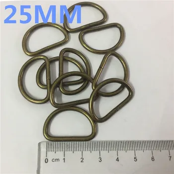 

50pcs 25mm 1'inch Vintage Metal D ring buckles garment clothes DIY Needlework Luggage Sewing handmade Bag purse manual buttons