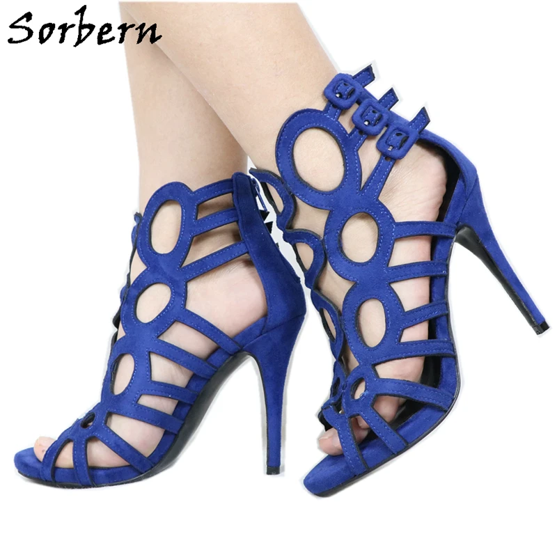 blue open toe sandals