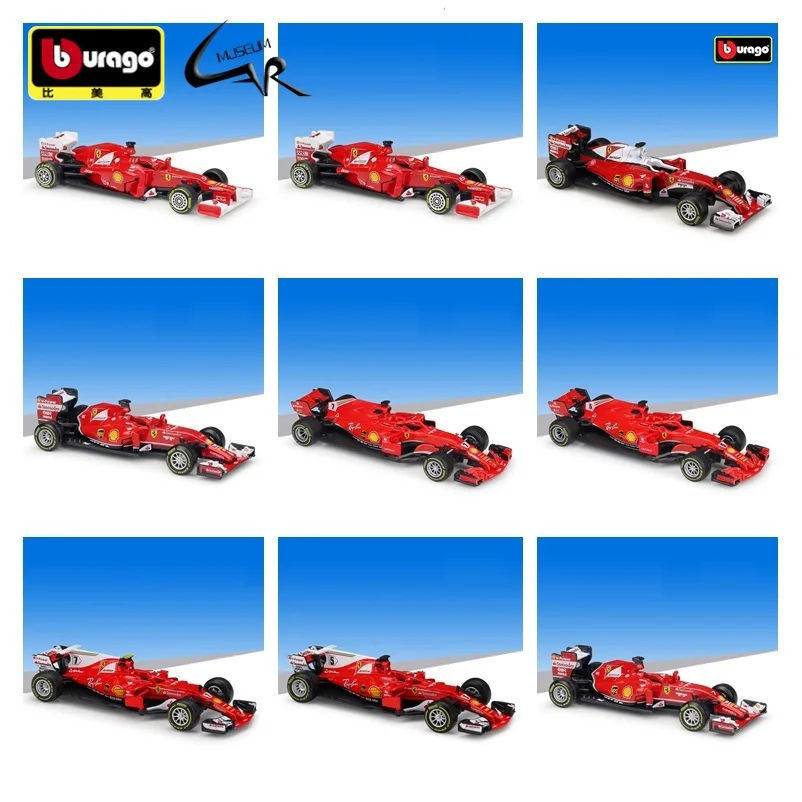 

Bburago 1:43 F1 Racing Ferrari 2018 SF71H 2017 SF70 2016 SF16 2014 S14T F21012 Diecast Rally Scale Car Model Display Collection