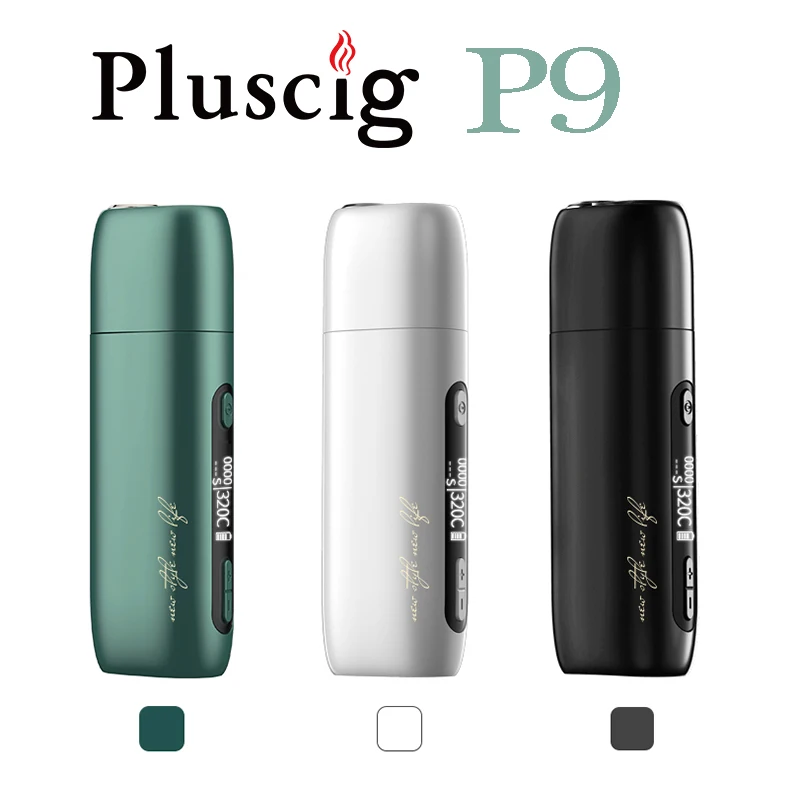 Pluscig-caja de cigarrillos electrónicos P9 con carga rápida, smokable continuo para calentar tabaco
