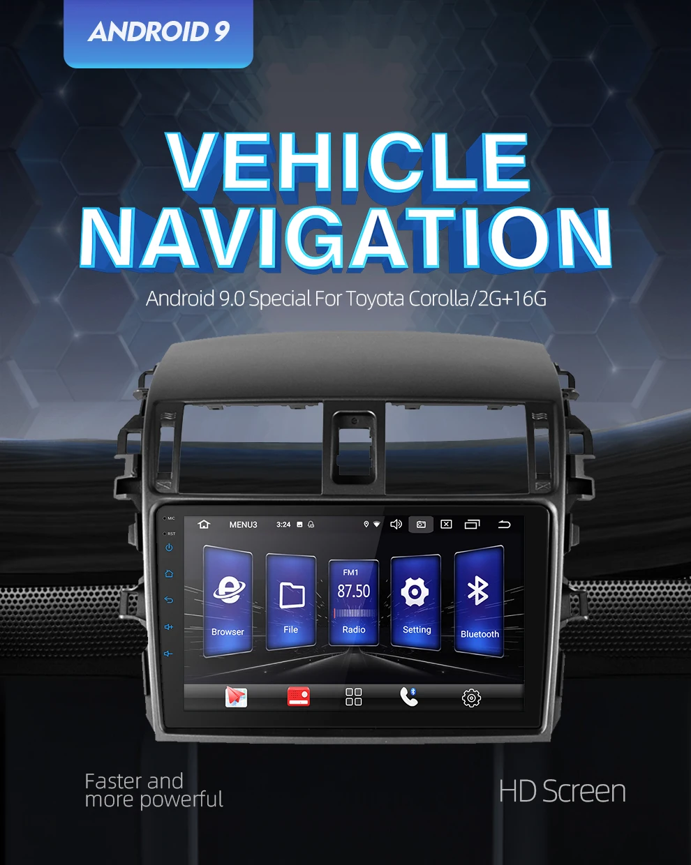 Android 9,0 Автомобильная магнитола 2 din 9 '/10' Автомобильная магнитола DSP 2.5D ips экран gps навигация wifi для Toyota Corolla плеер спереди и сзади
