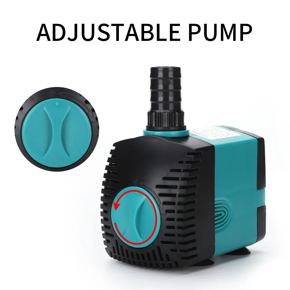 3-60W Ultra-Quiet Submersible Water Pump Fountain Fish Pond Aquarium Water Pump Filter Fish Tank Fountain Pump 220V-240V/110V