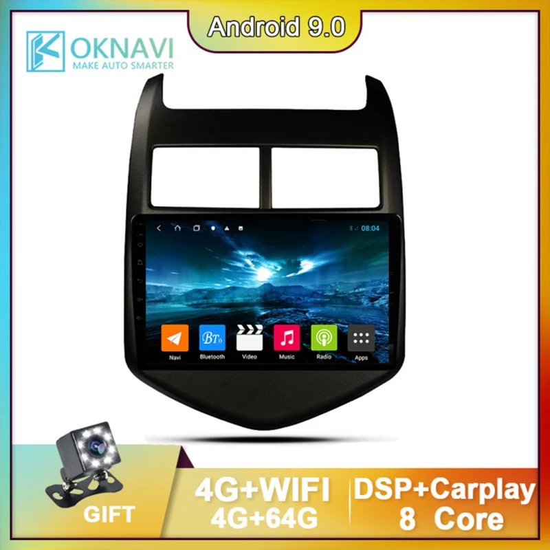 

For Chevrolet Aveo Sonic 2011-2015 Android 9.0 Car Radio Multimedia Viedo Player GPS Navigation Support DVR Camera OBD DAB BT FM