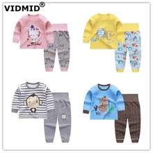 VIDMID/комплекты одежды для маленьких мальчиков и девочек; комплекты одежды с длинными рукавами для мальчиков и девочек; хлопковая детская одежда для малышей; Детские комплекты; 7086 03