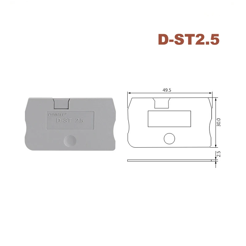 D-ST2.5 spring terminal baffle size
