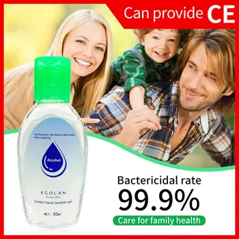 

50ml Anti Bacterial Hand Sanitizer Disinfection Alcohol Hand Wash Gel Quick Dry Handgel 75%Ethanol for Kid Adults Safe Wholesale