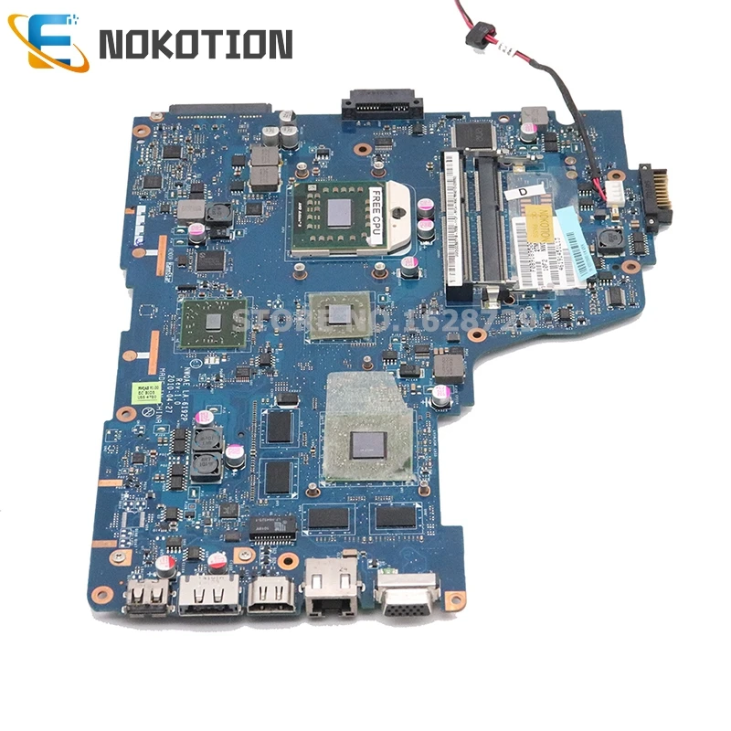 NOKOTION для Toshiba Satellite A665D Материнская плата ноутбука NMQAE LA-6192P K000108490 разъем S1 материнская плата процессор HD5650M графика