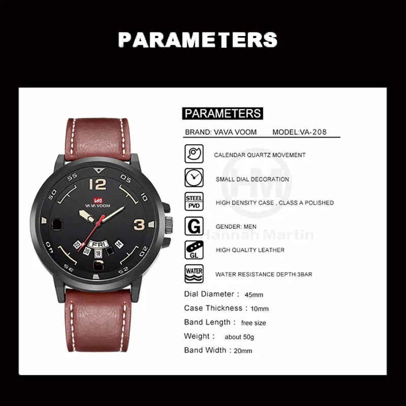 Часы бизнес топ бренд Мужские Аналоговые Роскошные военные часы кварцевые