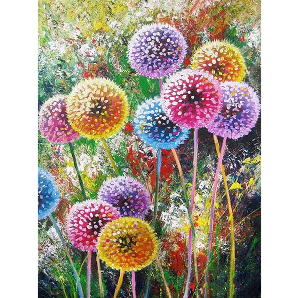 Full-Square-Round-Drill-5D-DIY-Diamond-Painting-Colored-dandelion-Embroidery-Cross-Stitch-5D-Home-Decor