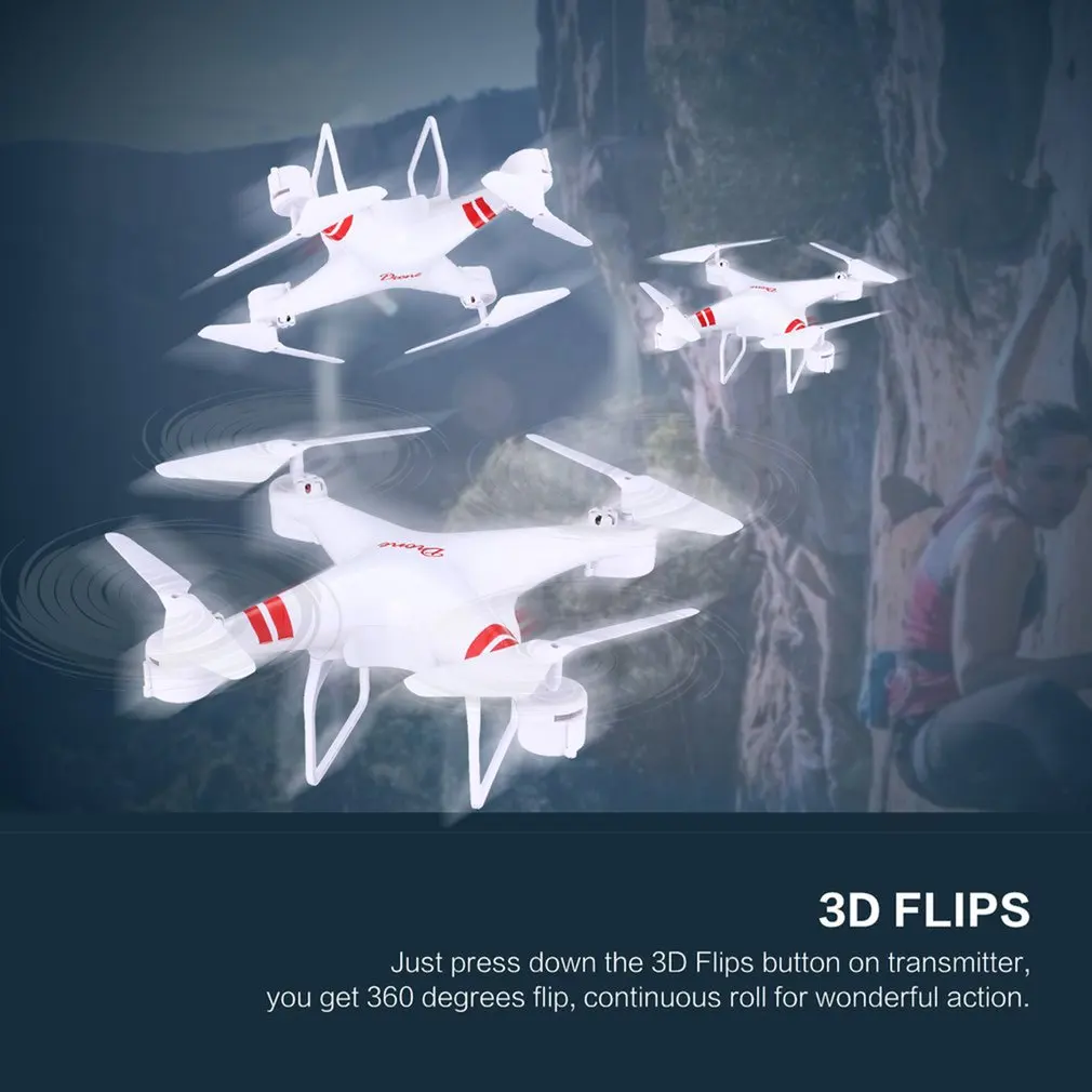 KY101 RC Drone With 30W/200W/500W Camera One Key Return Landing Off Headless Long Flight Time RC Quadcopter Drone Model for Kids