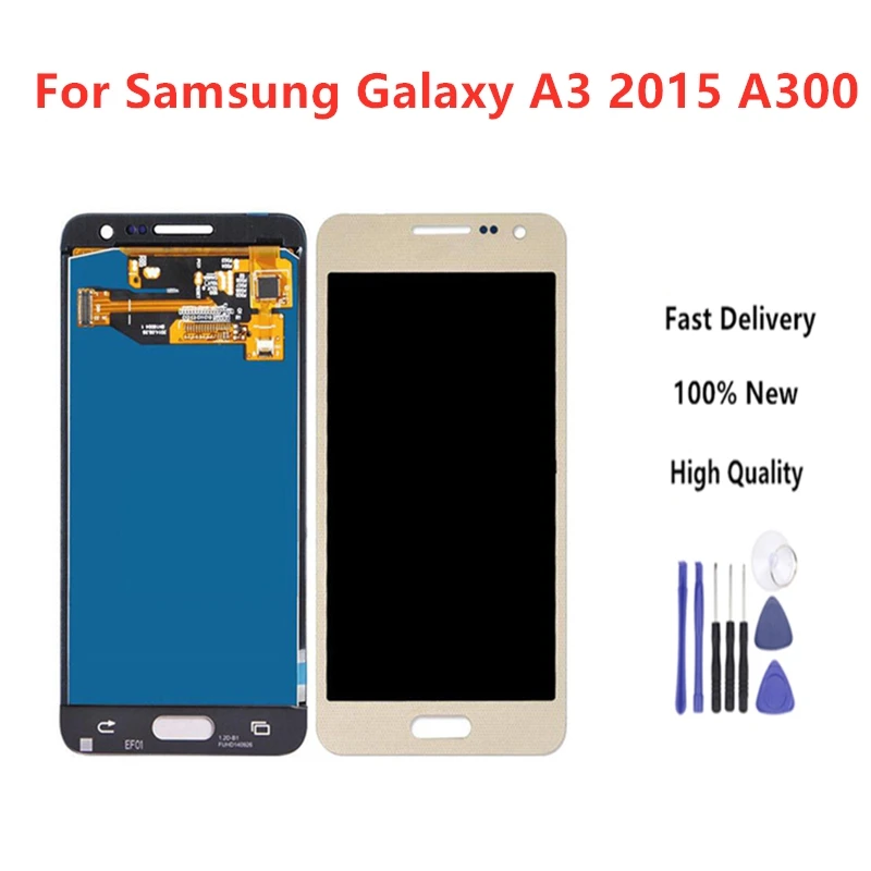 Идеальное качество для Samsung Galaxy A3 A300 A3000 A300F A300M ЖК-дисплей+ сенсорный экран в сборе яркость можно регулировать+ Инструменты