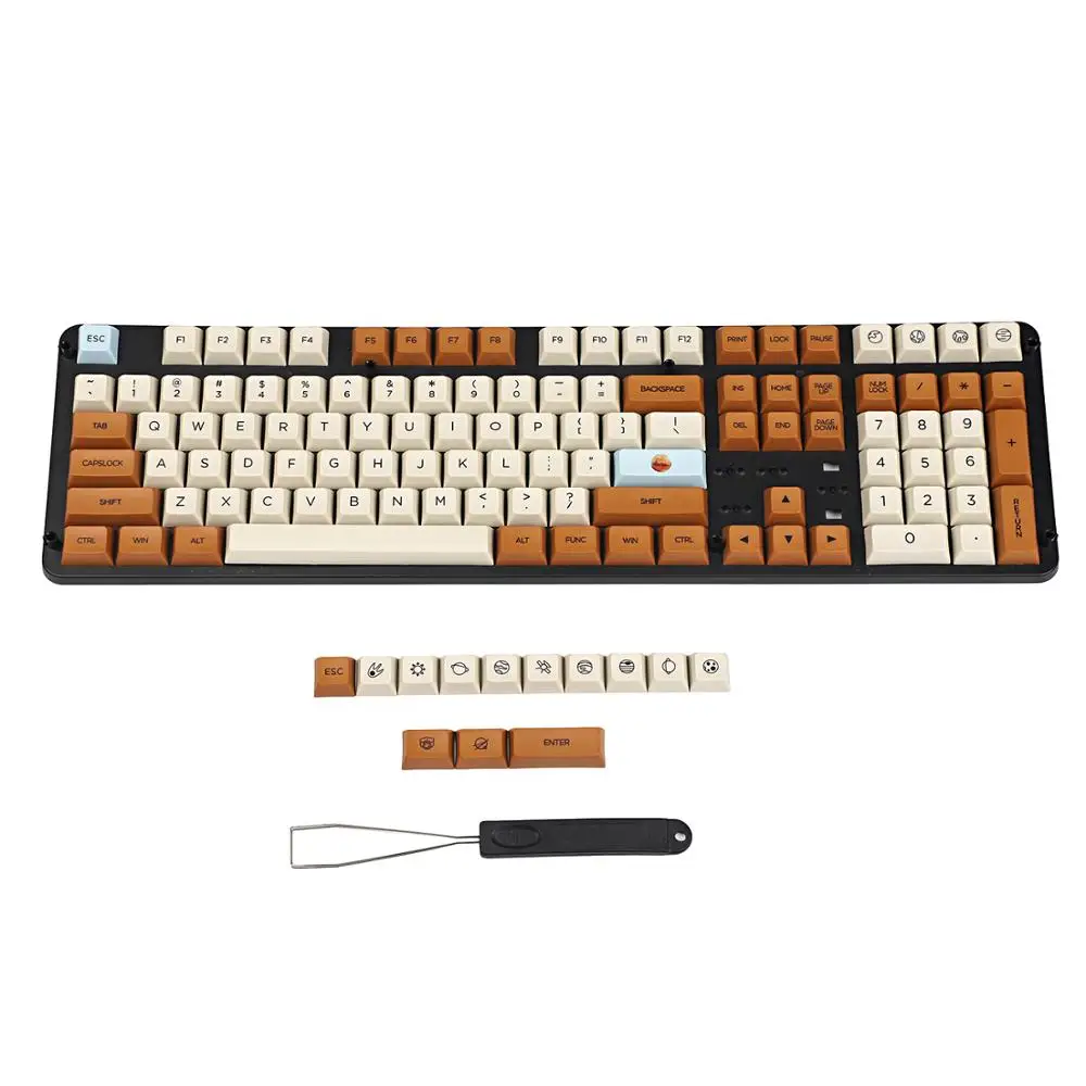 Moon Landing Mars Colony XDA Profile PBT 121 165 Keys Dye Sub Keycap набор подходит для механической клавиатуры MX Switches