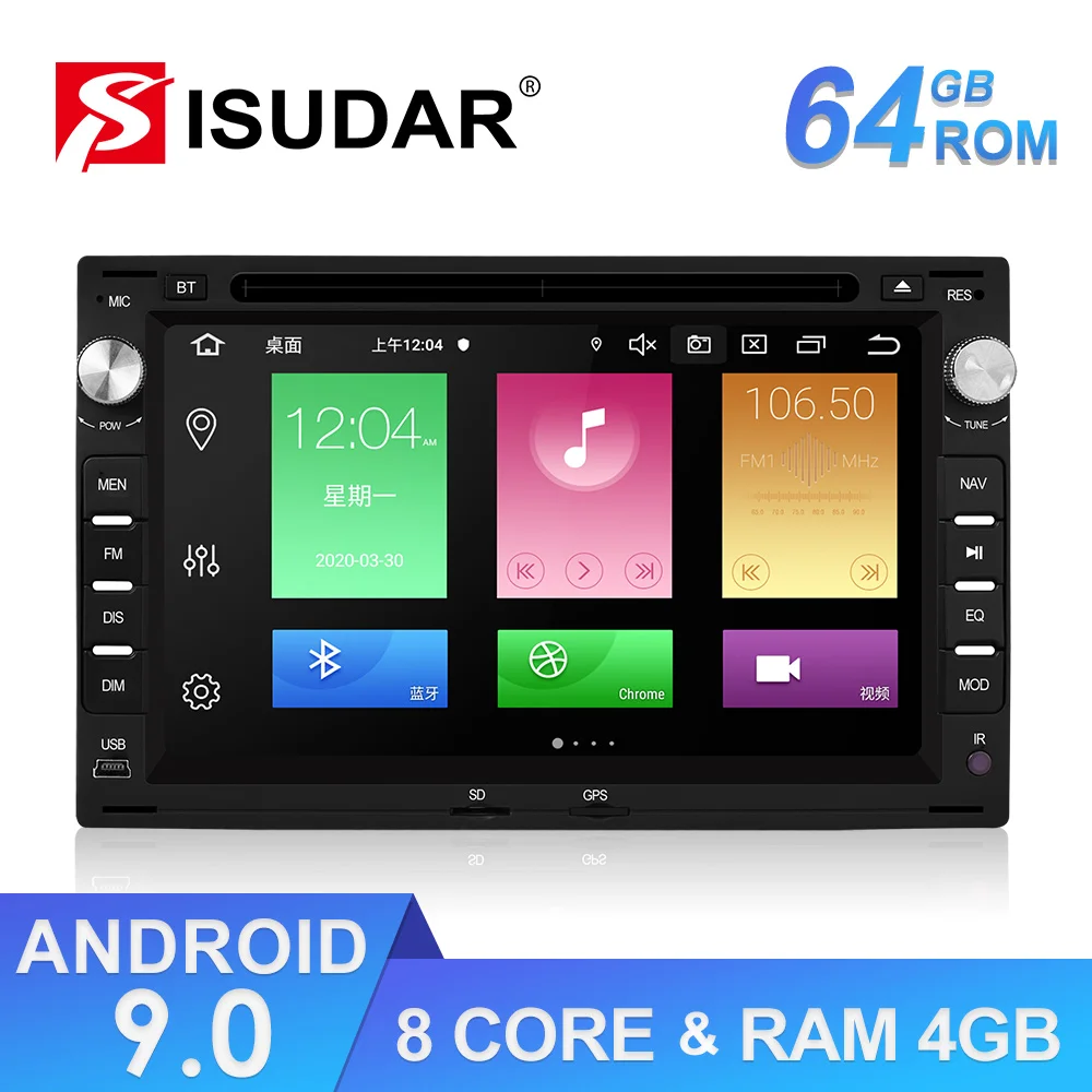 Isudar 2 Din Android авто радио для VW/Volkswagen/Passat/Golf/Skoda Octa Core RAM 4 Гб ROM 64 ГБ Автомобильный