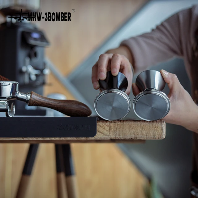 58,35 Mm Állítható Magasság/Nyomás Kávéhamper Por Hammer Espresso Power Tamper Rozsdamentes Acél Lapos Alap Kávéfajta - Image 5
