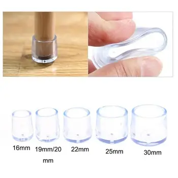 4PCS Rubber Furniture Chair Table Mat Silicone Anti Scratch Protector Cap Table Ferrule Feet Leg Cap Floor Protector Home Tools
