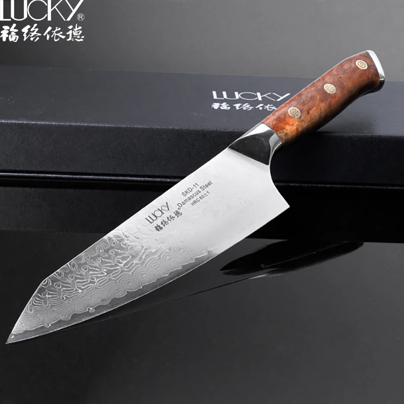Кухонный нож Kiritsuke шеф повара Gyuto супер острый японский брикет из дамасской стали