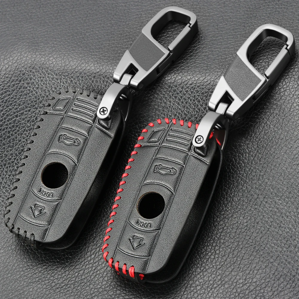 Fashion 3 Button Leather Car Remote Key Fob Shell Cover Case For BMW 1 5 6 7 Series X3 X5 E36 E39 E90 E91 E92 E60 Skin Holder | Автомобили