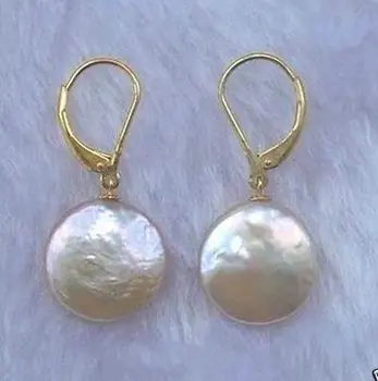 

free shipiing PERFECT NICE 12-13MM AAA SOUTH SEA WHITE PEARL EARRING 14k/20