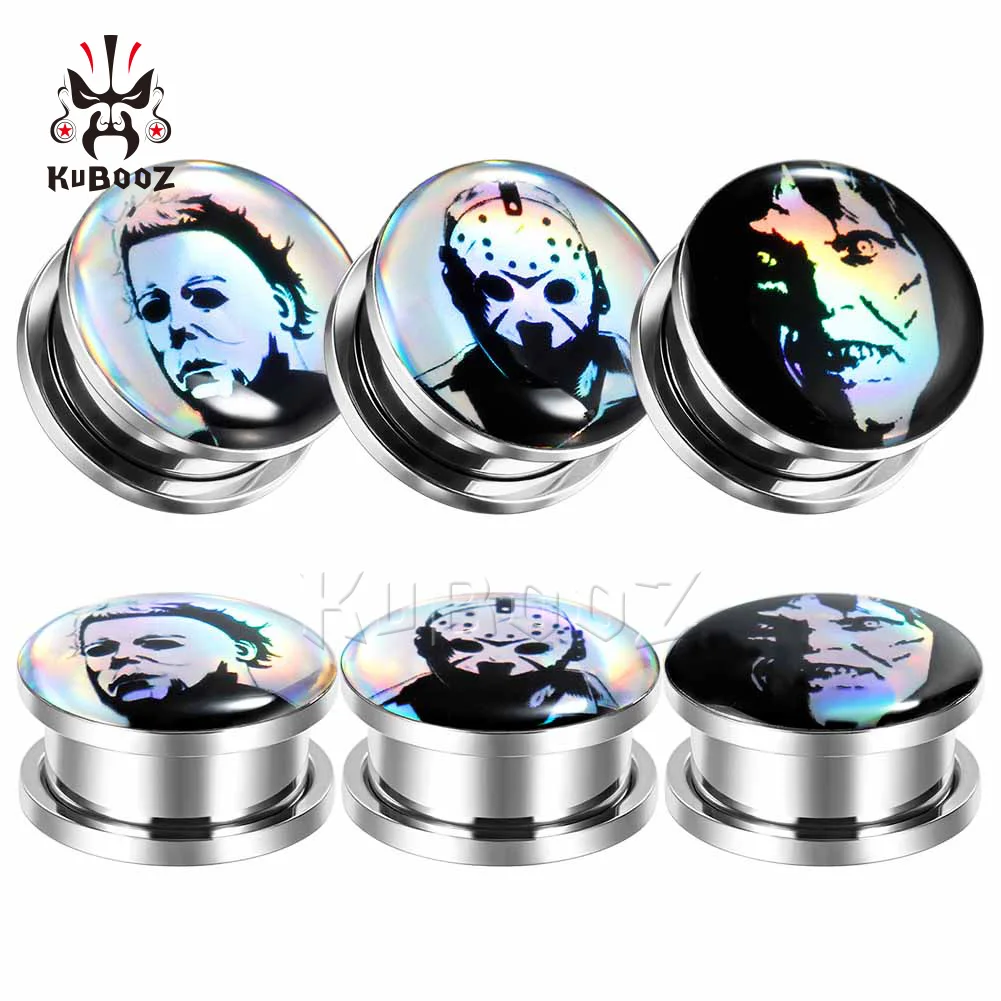 Kit Dilatatore Orecchio, Dilatatori Argento Acciaio Inossidabile 25mm Tunnel Plug Piercing Rotondo con Zirconi Donna Uomo Gioielli 2 Pezzi