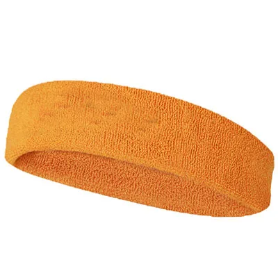 Orange 19*5,5 см Йога Спорт повязка на голову Хлопок Эластичный Напульсник для женщин и мужчин фитнес футбол пот волосы группа Теннис Волейбол Бег - Цвет: Orange