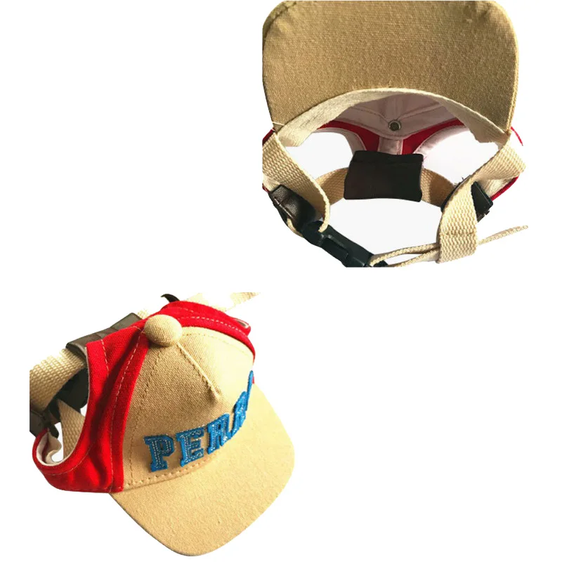 Handsome Pet Dog Hat Print Baseball Cap Puppy Costume Sunshade Sunscreen Pet Grooming Headwear Supplies For Outdoor Travel kk