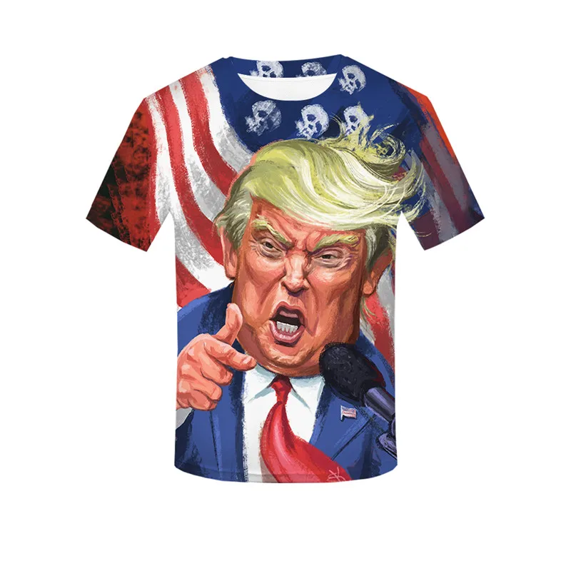 Мода 2020 футболка для фитнеса с Дональдом Трампом горячая распродажа 3D облегающая