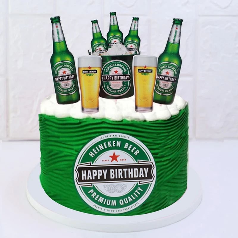 Cup Cakes Toppers Boys Birthday Cake Beer Beer Decorations Cakes