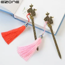 

EZONE Chinese Style Classical Tassels Metal Bookmark Creative Student Stationery Manual Retro Lovely Classical Style Little Gift