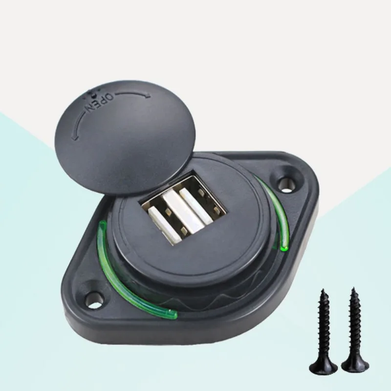 Новинка автомобильное зарядное устройство с двумя USB портами водонепроницаемый
