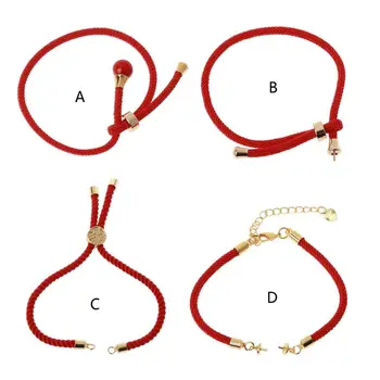

2Pc Lucky Kabbalah Red String Bracelet Add a Bead Basic Adjustable Bangles Bead Charms Braided and Beaded Jewelry Making