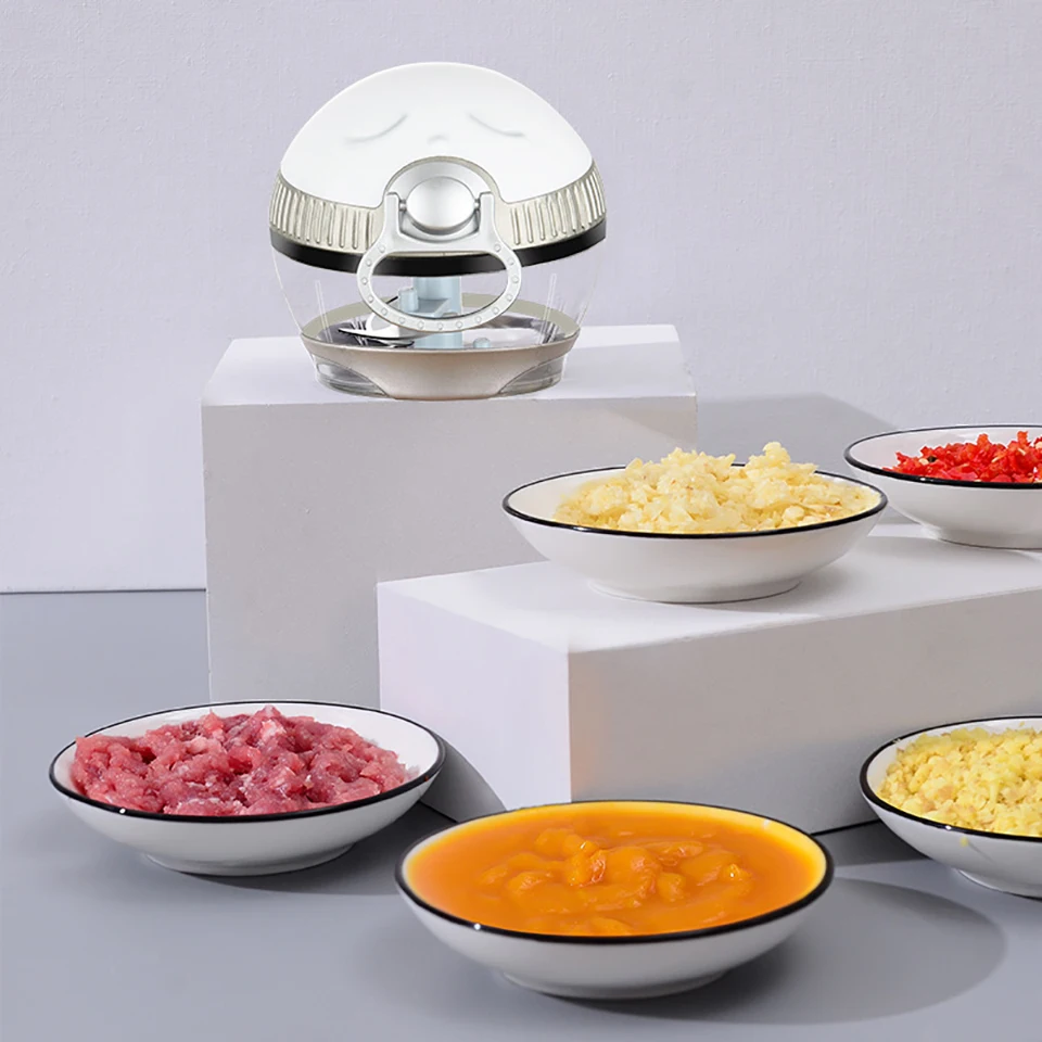 

Manual Vegetable Chopper Kitchen supplies Manual Complementary Food Crusher Hand-Drawn Multifunctional Garlic Crusher