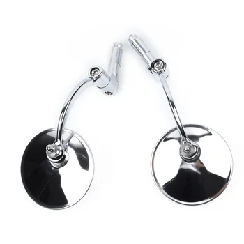 

1 Pair Adjustable Motorcycle Rear View Side Mirrors Handle Bar End Bike Part Set
