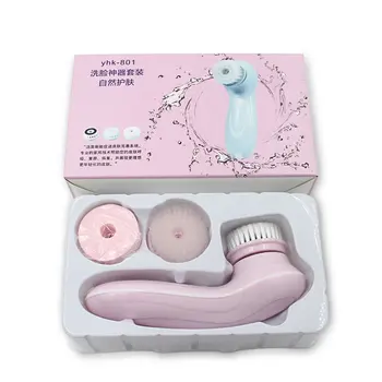 

3-in-1 Face Cleaning Brush USB Charging Waterproof Blackhead Removal Facial Brush Soft Cleaner Massager Skin Care Wash Machine