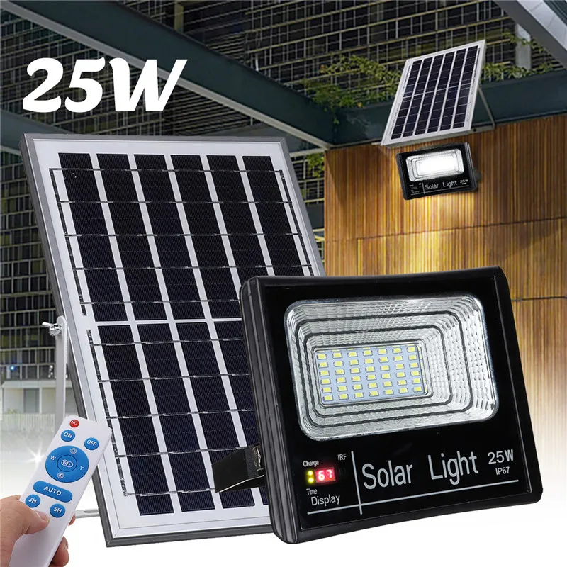 

25W Solar Light 42Leds Solar Wall Light Garden Floodlight Lighting and Remote Control Led Spotlight Outdoor Waterproof IP67