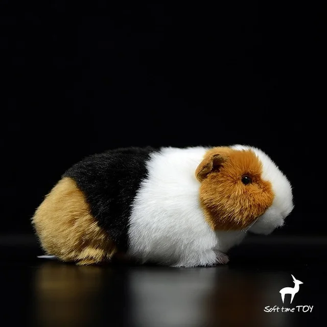 19CM Long Simulation Guinea Pig Stuffed Animal Cute Cavia Cobaya Plush Toys Kawaii Mouse Dolls for Audlt Kids Boys Girls Gift 1