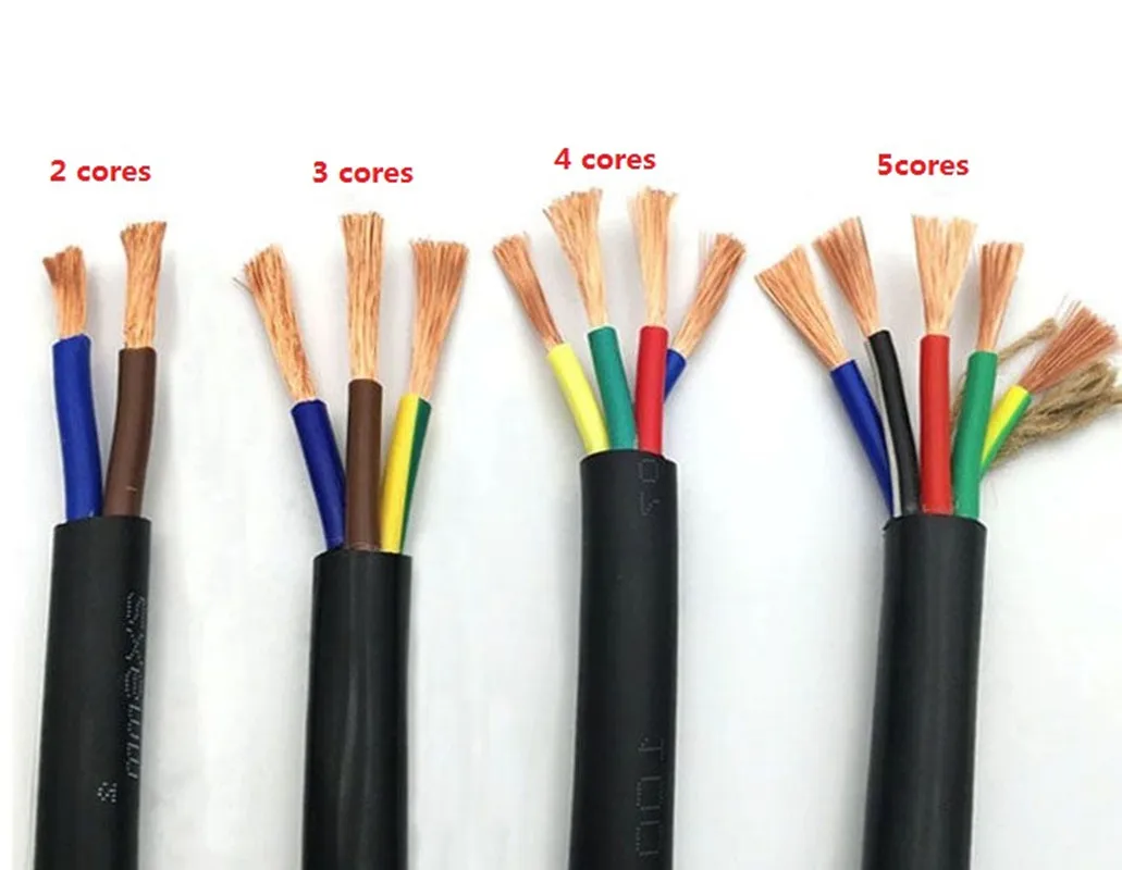 20 AWG 0,5 mm2 RVV 2/3/4/5/6/7/8/10/12/14/16/18 núcleos, Conductor de Cable de cobre, Cable eléctrico RVV, negro - AliExpress Luces e