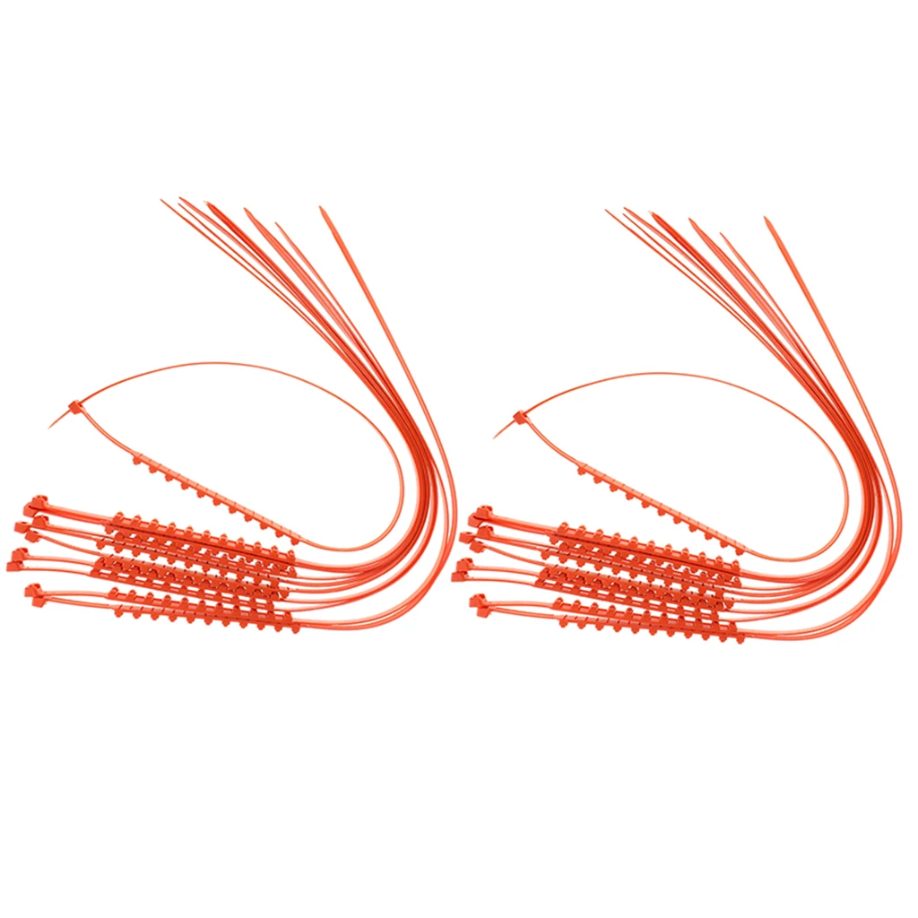 Car Snow Chains, Anti-slip Tire Cable Tire Chain for Most Cars, Pickups, and SUVs - Set of 20Pcs, Orange