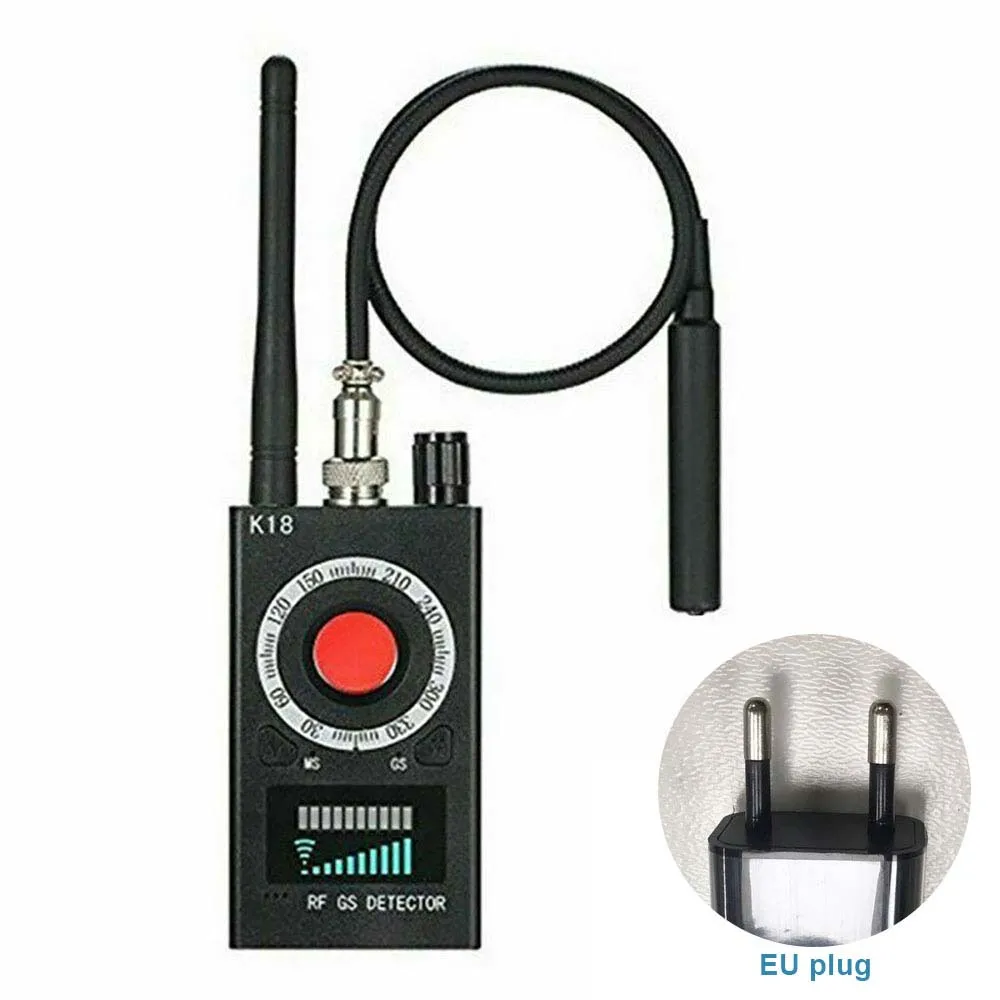 K18 детектор камеры gps сигнал объектив RF трекер GSM аудио ошибка искатель обнаружения Многофункциональные Беспроводные продукты 1 МГц-6,5 ГГц r60 - Цвет: EU plug