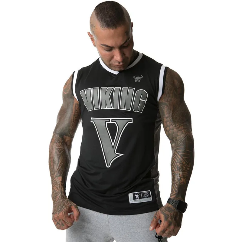 elastique musculation top fitness men mesh tanktop V-neck jersey gym stringer Mens workout tank tops Quick dry vest Running top