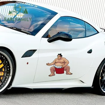 

EARLFAMILY 43cm x 37.7cm For Wrestler Sunscreen Car Stickers Waterproof Fine Decal Motorcycle Personality For JDM SUV RV